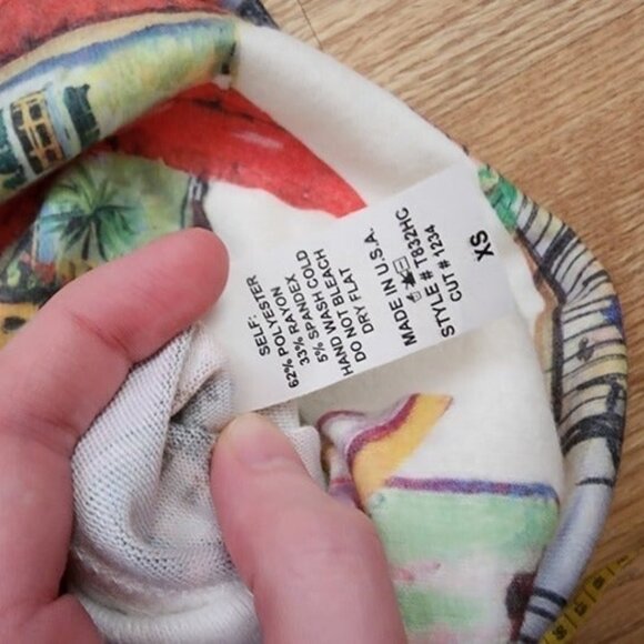 Inoah NWT Dolman  XS Village Pattern Cowl Neck Pullover - Picture 10 of 11